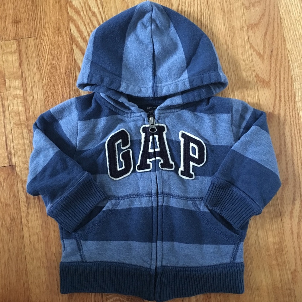 babyGap logo zip-up hooded sweatshirt